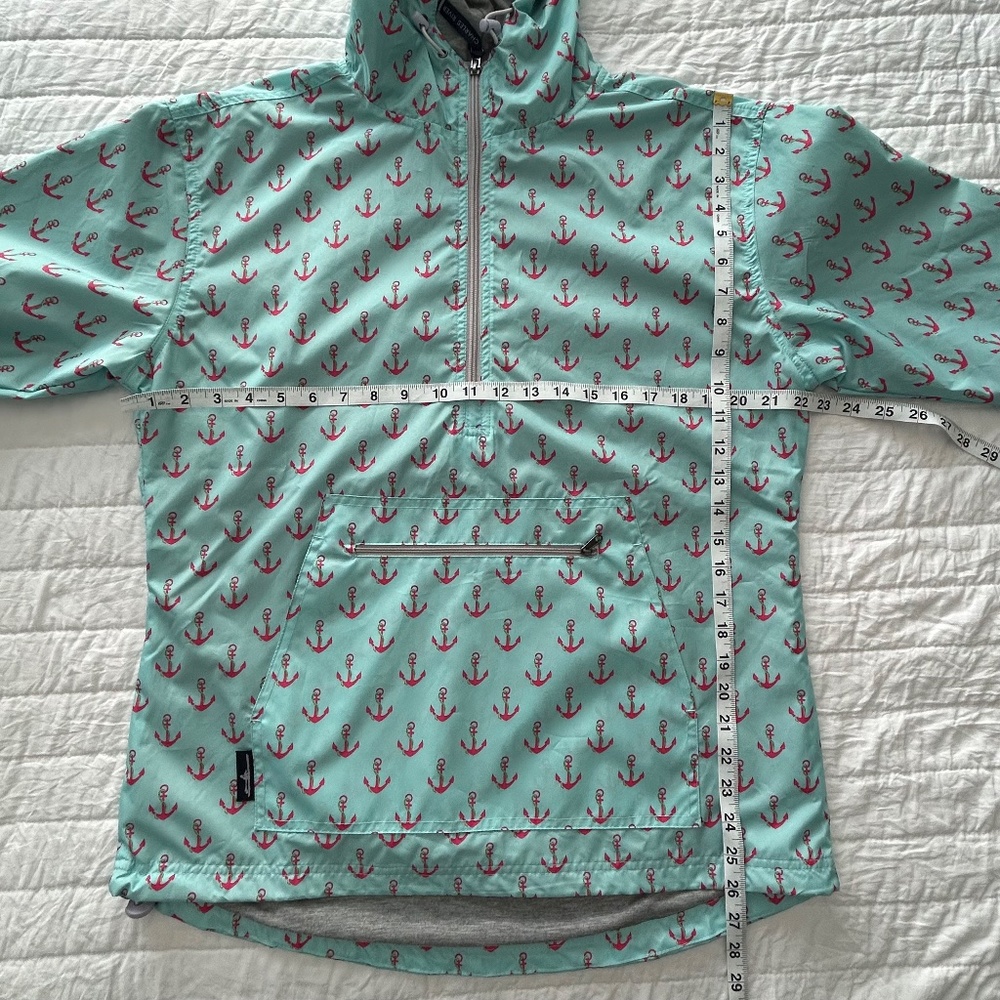 Hooded Charles River Chatham Anorak - Anchor Print - M - Picture 14 of 17